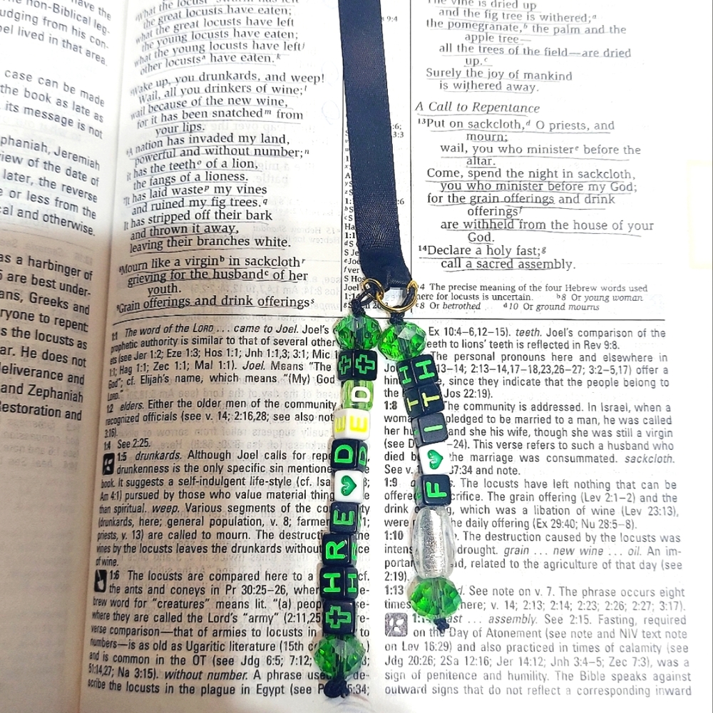 Faith and Hope Bible Single Ribbon Tassels